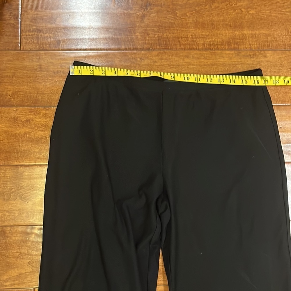 Eileen Fisher Stretch Viscose Crepe Pant Slim Fit Black Size PL - Picture 7 of 14
